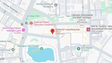Location of Station27 coworking hub Co-Working space in Vastrapur, Ahmedabad - Image 289112